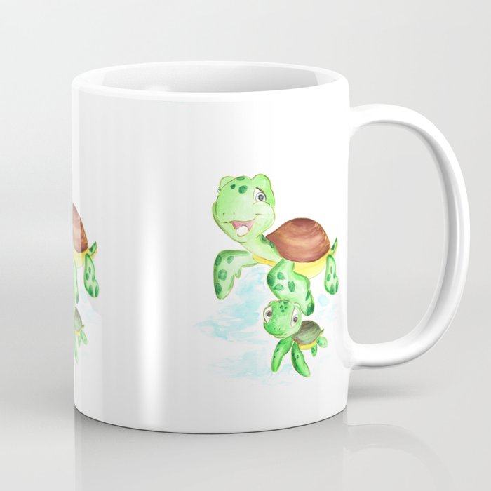 Turtle Baby And Mom Nautical Wall Decor Ocean Themed Nursery Sea Animals Watercolor Coffee Mug By Dariaart Turtle Baby And Mom Nautical Wall Decor Ocean Themed Nursery Sea Animals Watercolor Coffee Mug By Dariaart