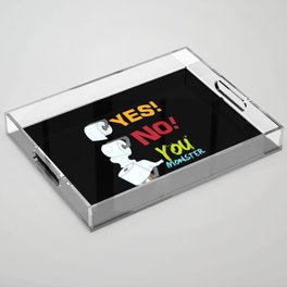 Yes No You Monster Toilet Paper Toilet Acrylic Tray