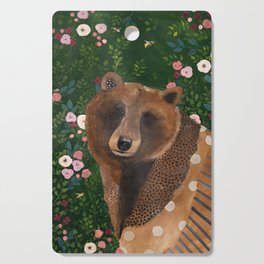 Bear with Flowers Cutting Board