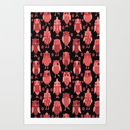 Lil whatsapp Owl Art Print