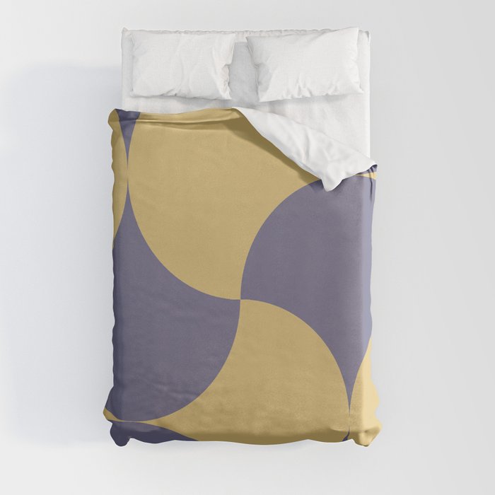 Indian tiles purple and yellow Duvet Cover