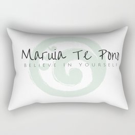 Maruia te Pono - Believe in Yourself - Maori Wisdom Rectangular Pillow