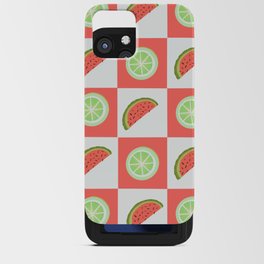 Tropical fruit watermelon and lime pattern print  iPhone Card Case
