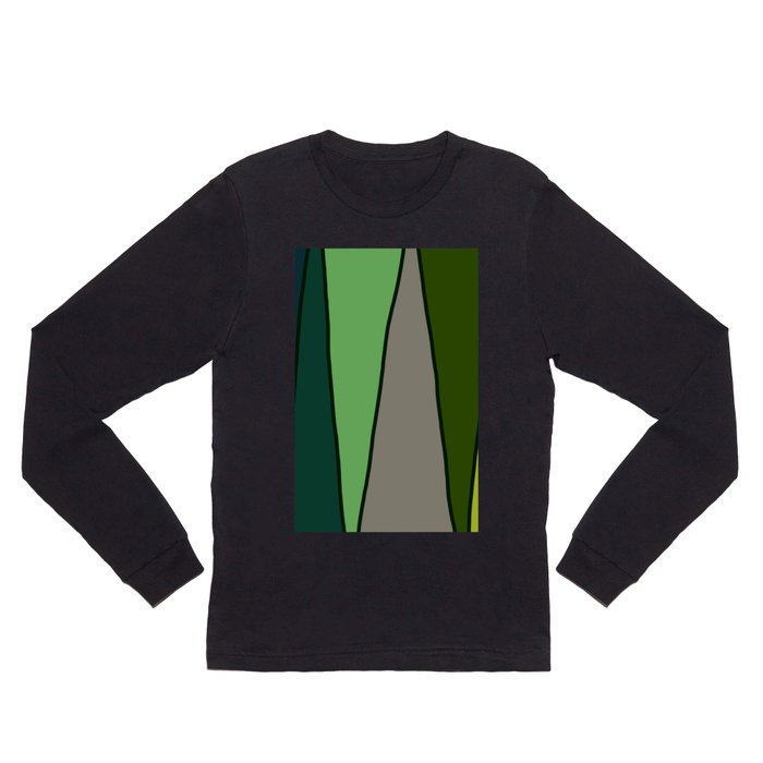 Green Abstract Pattern Turtle Long Sleeve T Shirt