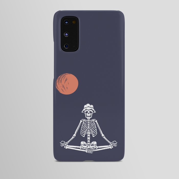 Relaxing Skeleton, hand drawing  illustration Android Case