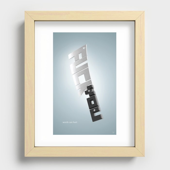 Words can hurt - cleaver Recessed Framed Print