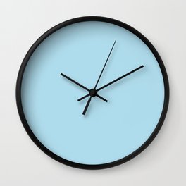 Solid Light Coral Blue Color Wall Clock
