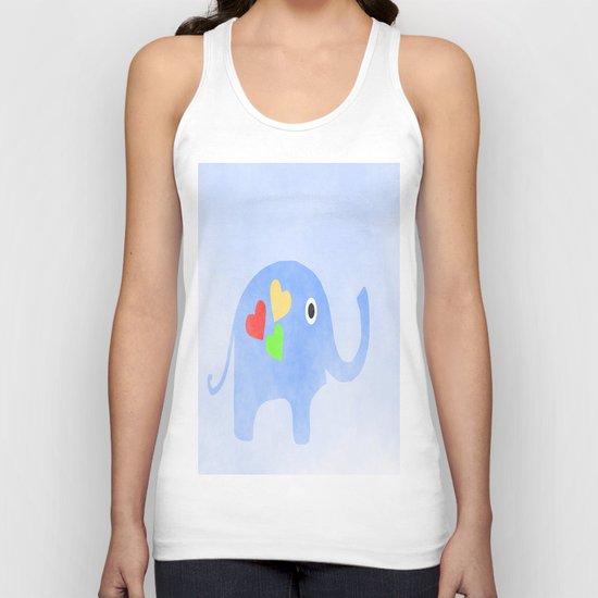 Blue Elephant Unisex Tank Top