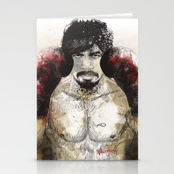 Manny Pacquiao - Bloody Gloves Stationery Cards