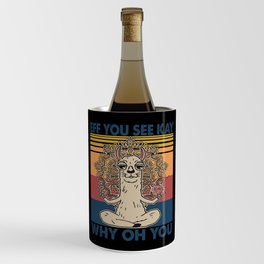 Eff You See Kay Why Oh You Llama Retro Vintage Wine Chiller