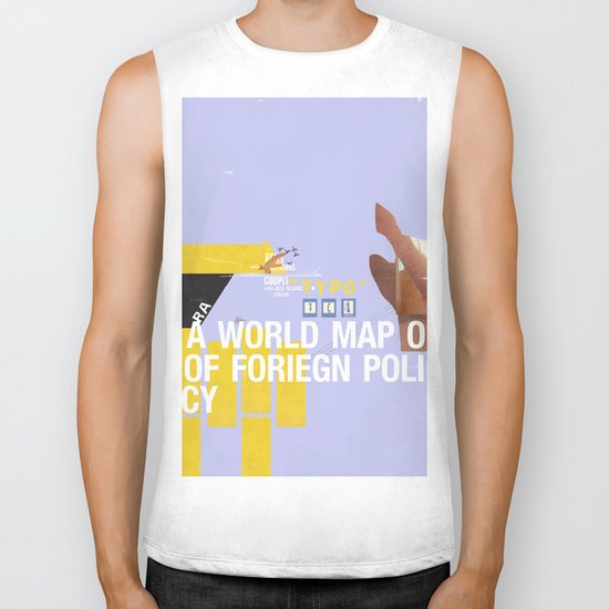 A World Map of Foreign Policy (book jacket cover) Biker Tank