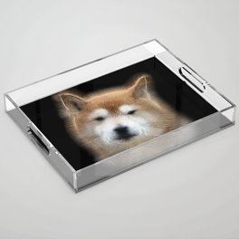 Spiked Shiba Inu Dog Acrylic Tray