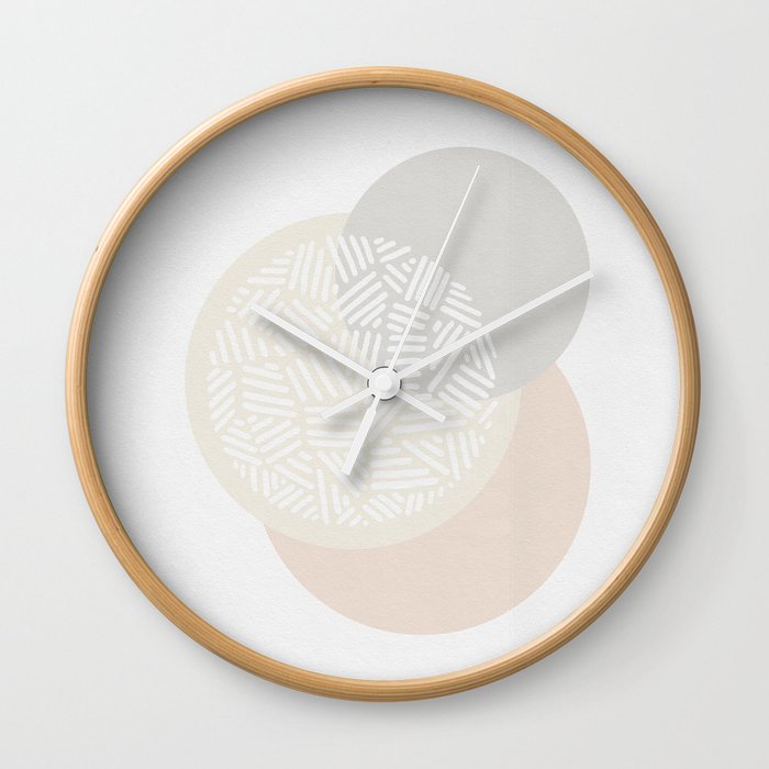 Minimalist Geometric IV, Pattern Print Wall Clock