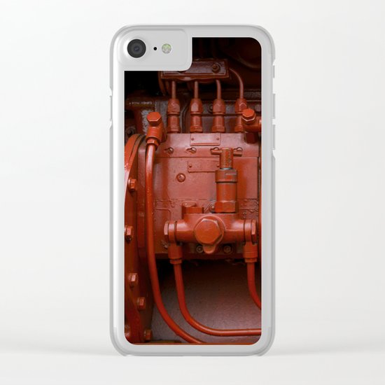 Red Tractor motor Clear iPhone Case