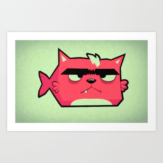 Cat-Fish Art Print
