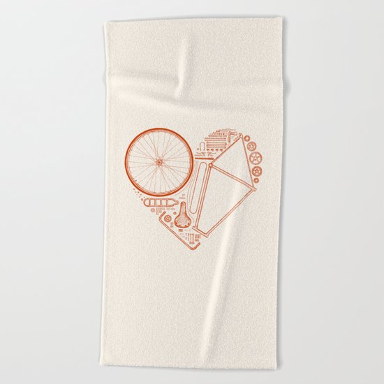 Love Bike Beach Towel