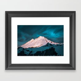 Mt Baker Blue Framed Art Print