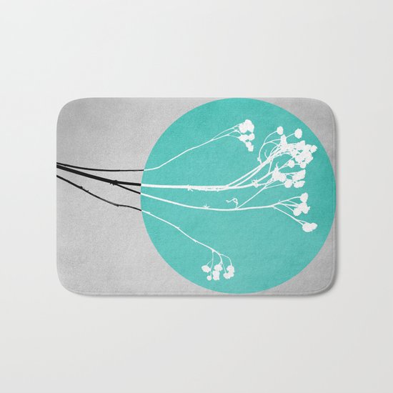 Abstract Flowers 1 Bath Mat
