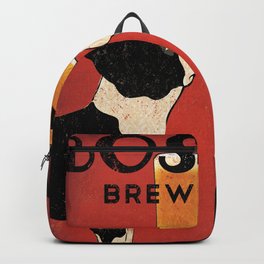 Boston Terrier Brewing Company Backpack | Bostonterrier, Terrier, Food, Digital, Drawing, Graphite, Dog, Boston, Brewing, Brewery 