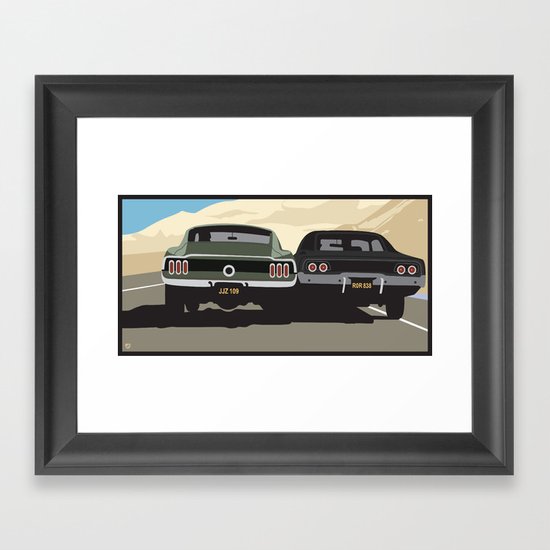 Bullitt chase Framed Art Print