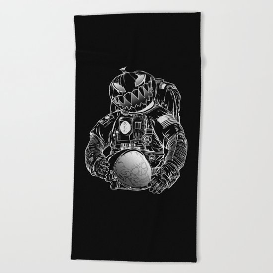 Spooky Astronaut Beach Towel