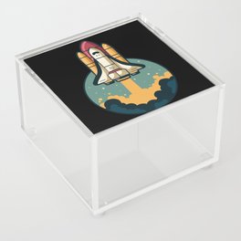Space Shuttle Rocket Spaceship Astronaut Acrylic Box