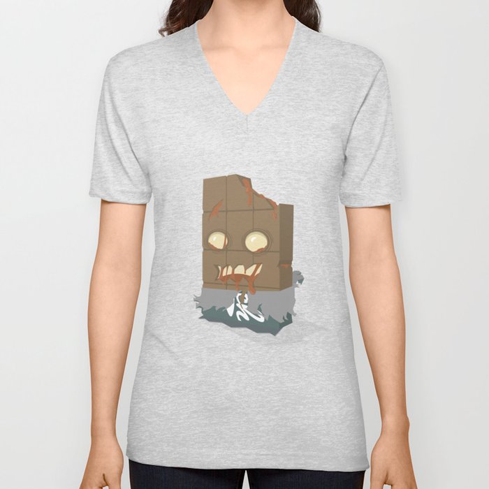 Zombie Crunch Bar V Neck T Shirt