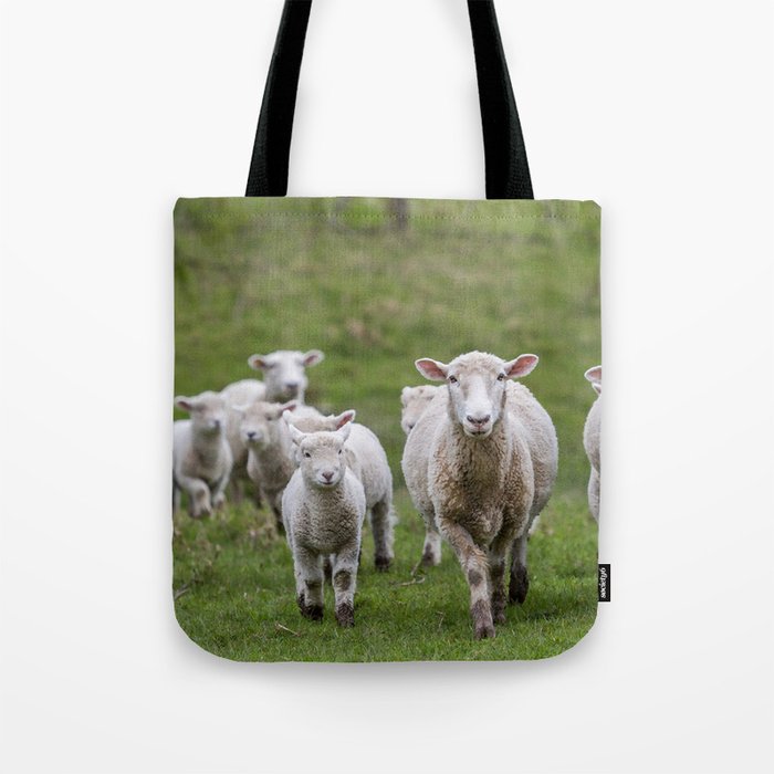 Flock Sheep Lambs Tote Bag