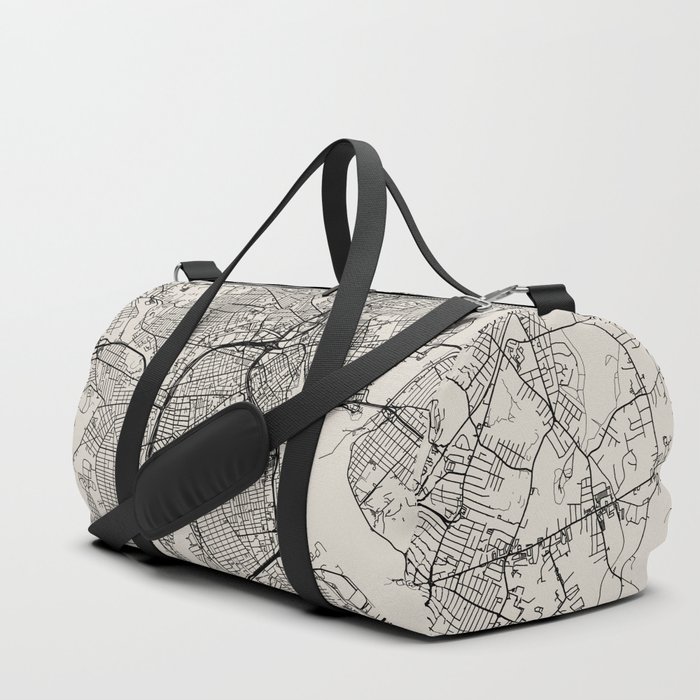 Providence USA. Black and White City Map Duffle Bag