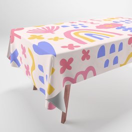 Colorful Abstract Cutouts Tablecloth