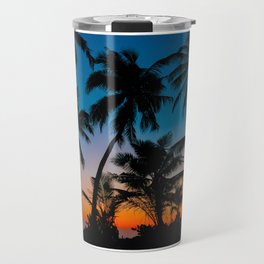 Palm Trees Sunset Travel Mug