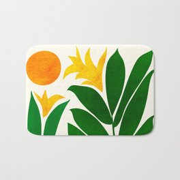 Mid Century Emerald Garden Botanical Bath Mat