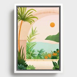 Welcome Home - Tropical Landscape Framed Canvas