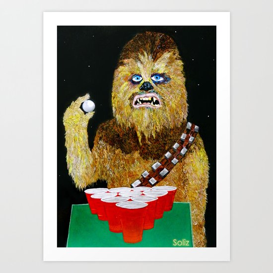 BEER PONG WOOKIE Art Print