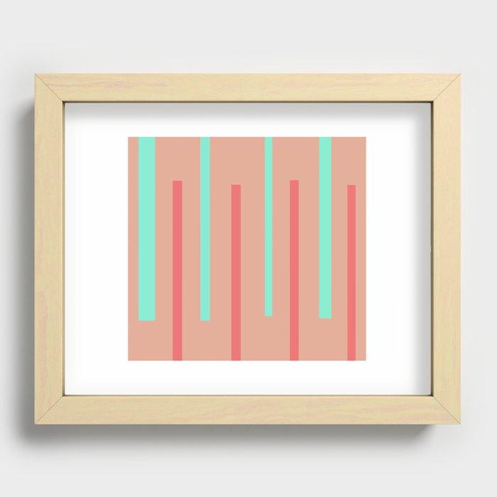 Colorful Stripes Recessed Framed Print