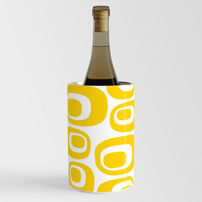Retro Mid Century Modern Atomic Pattern 548 Yellow Wine Chiller