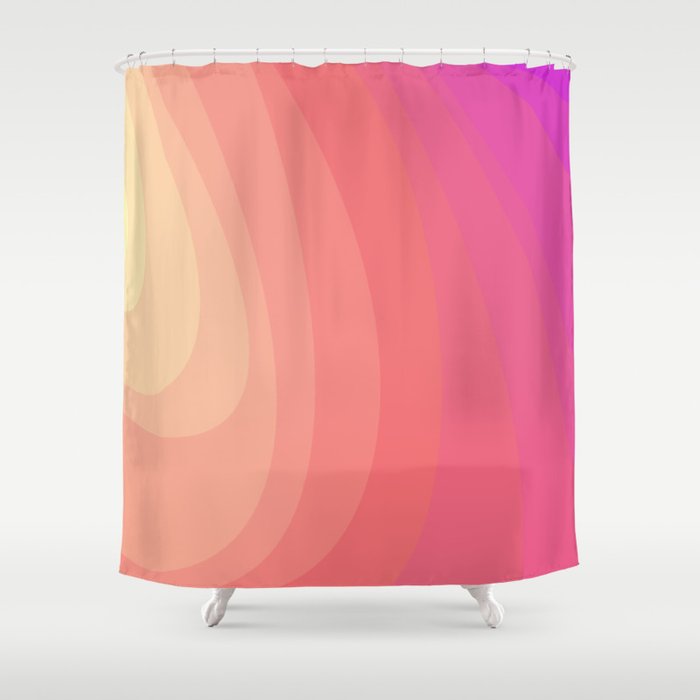 Yellow, Red, & Purple Gradient Ellipses Shower Curtain