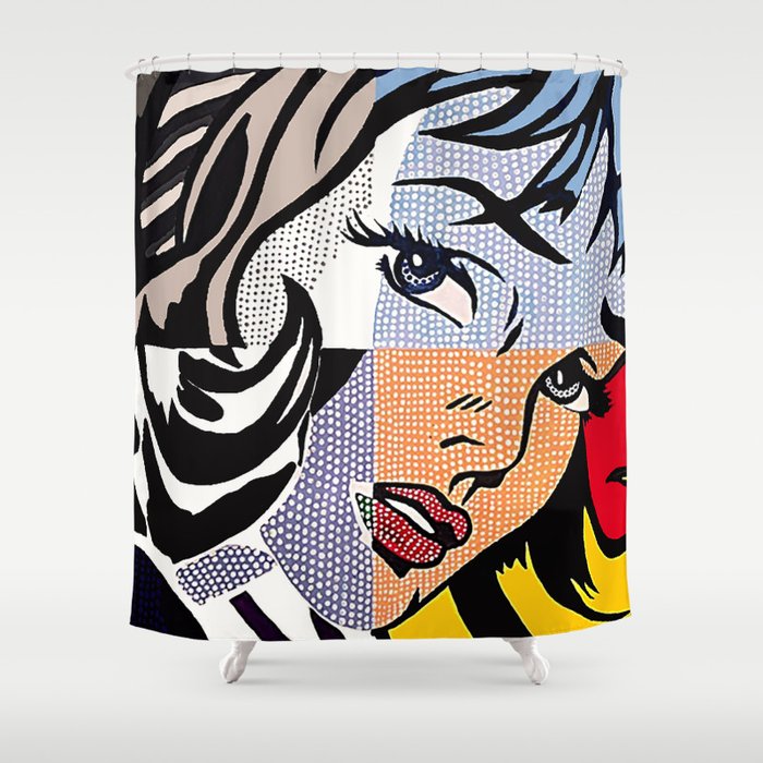 Lichtenstein's Girl Shower Curtain