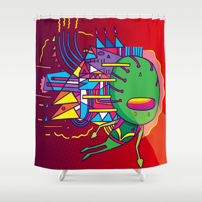 Alien Colors Shower Curtain