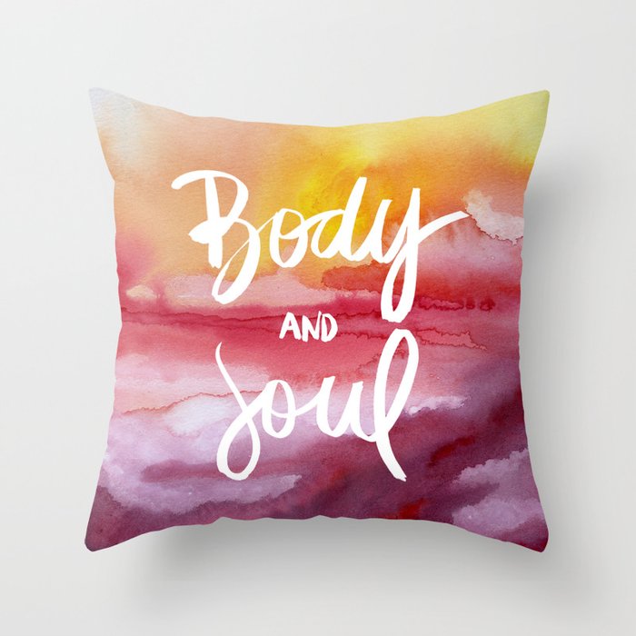 Body & Soul [Collaboration with Jacqueline Maldonado] Throw Pillow