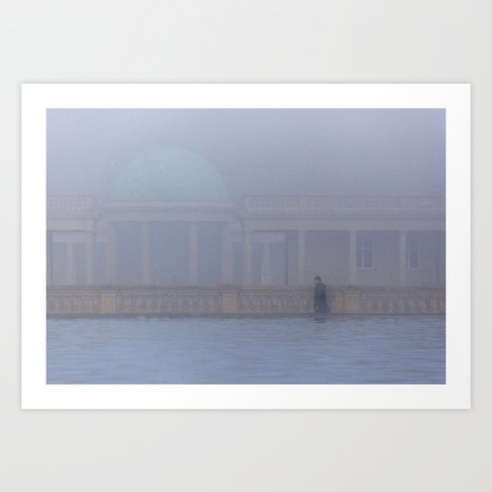 Out of the Fog, Eaton Park, Norwich Art Print