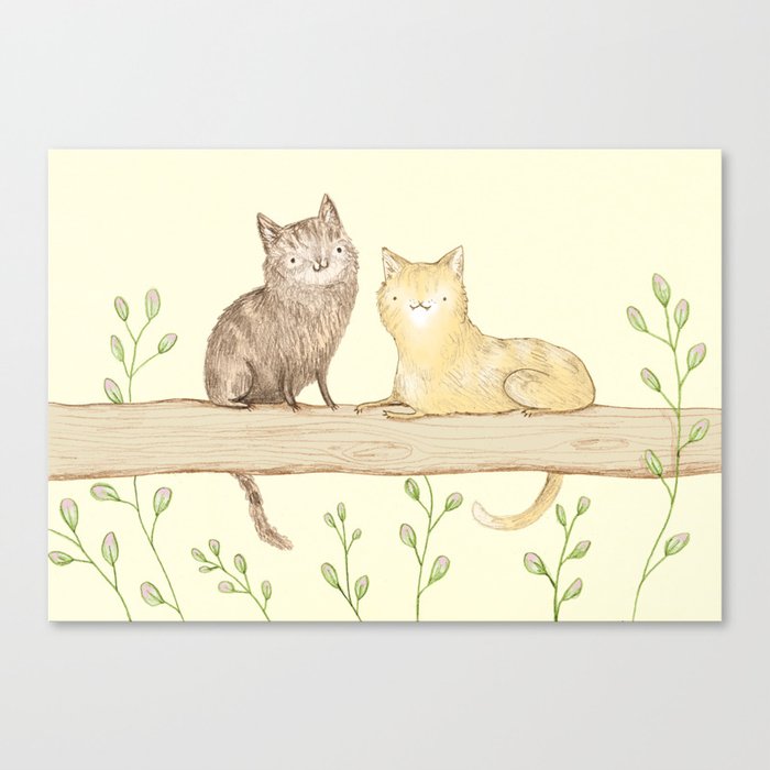 Cats on the Fence Canvas Print