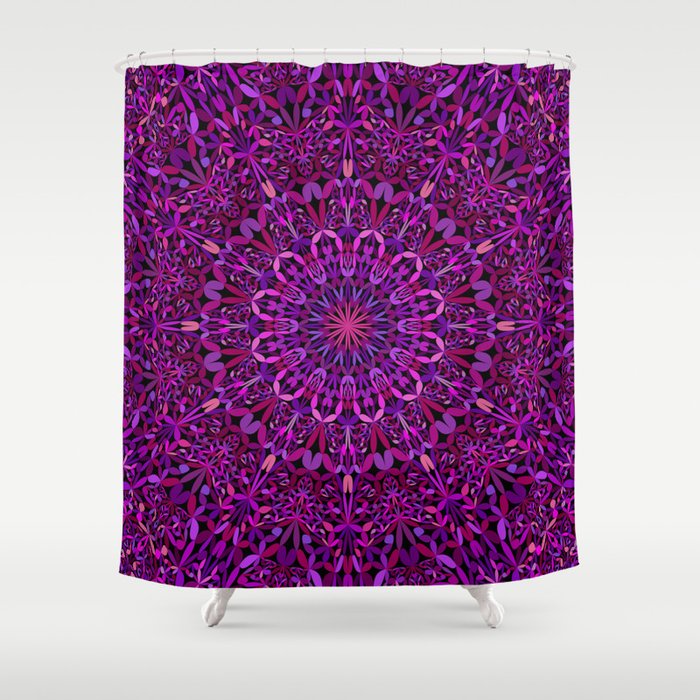 Pretty Purple Mandala Garden Shower Curtain