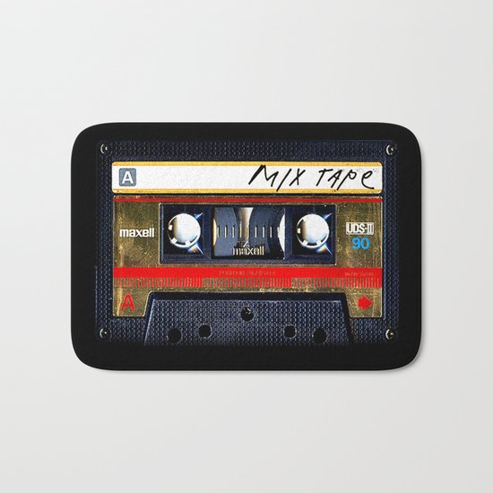 classic retro Gold mix cassette tape iPhone 4 4s 5 5c, ipod, ipad, tshirt, mugs and pillow case Bath Mat