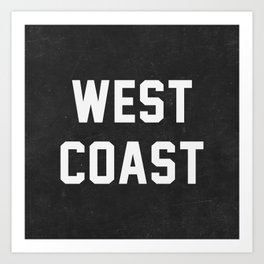 West Coast - black version Art Print