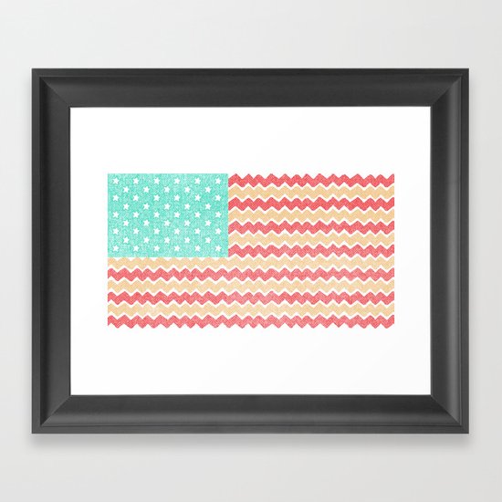 Zig Zag Flag. Framed Art Print