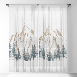 mountain # 4 Sheer Curtain
