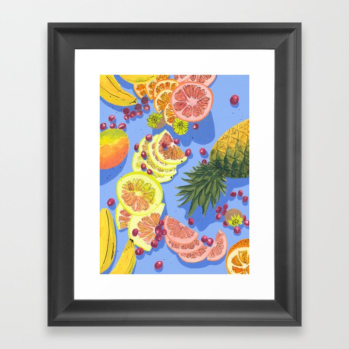 Tropical Fruit Spread Painting Framed Art Print