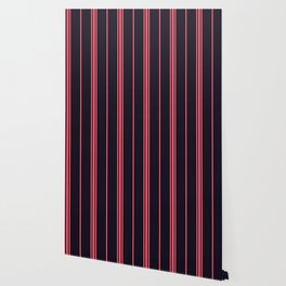 Stripe pattern with navy blue, white and red vertical parallel stripe. Vintage abstract background Wallpaper