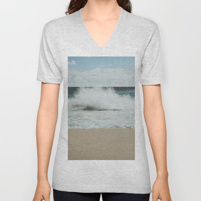 Wave V Neck T Shirt